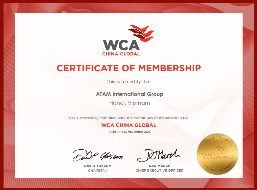 ATAM International Group - Continues to become a member of WCA (Membership ID.: 132616) period 2023-2024